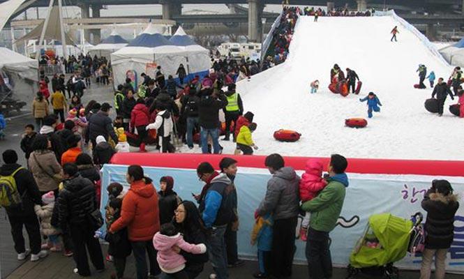 纛島漢江公園 雪橇場開場!